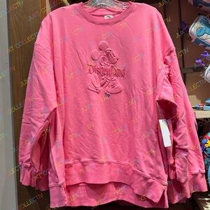NWT Disneyland Mickey Mouse Pink Sweatshirt